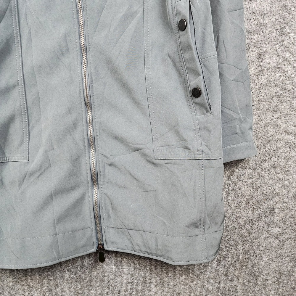 Long Tall Sally Softshell Jacket Women L Grey Tall Adjustable Waist Full Zip - Picture 4 of 10